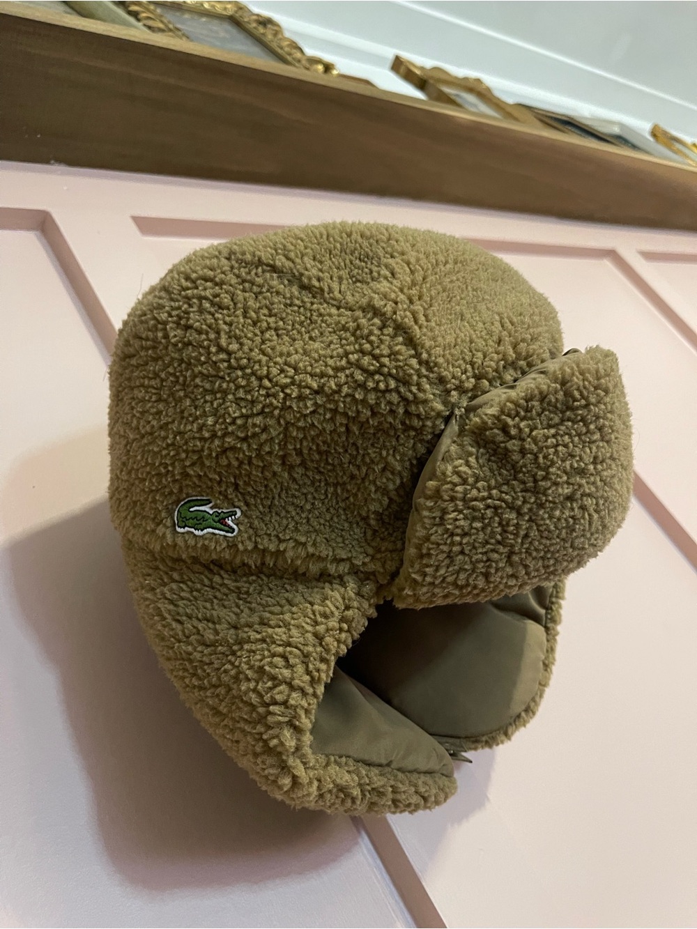 Lacoste Unisex Sherpa Aviator Hat